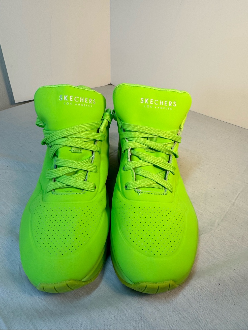 Skechers women’s Neon Green High-Top Sneakers